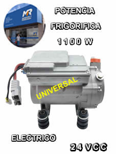 Compresor Aire Acondicionado Universal 1100 W sin Kit Electronico - 24 VDC Agro-Vial R134a
