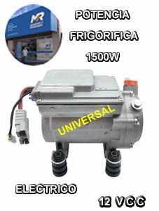 Compresor Aire Acondicionado 1500 W Universal sin Kit Electrico - 12 VDC Agro-Vial R134a