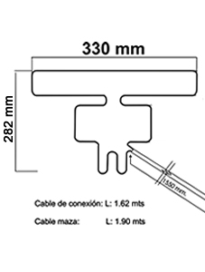 Resistencia Placa Helad Con Freezer Philips 357 Nueva Importada Cable Largo 1.62 Mts. 20.6 W 220v