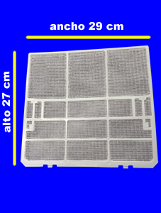 Filtro Plast para Split Ancho 29 cm x 27 cm