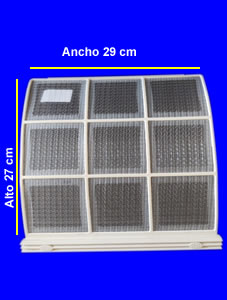 Filtro Plast para Split Ancho 29 cm x Alto 27 cm