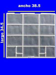 Filtro Plast para Split Ancho 34.5 cm x 38.5 cm
