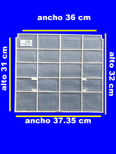 Filtro Plast para Split Ancho 37 cm x 32.5 cm