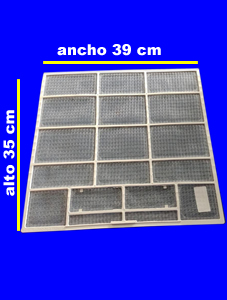 Filtro Plast para Split Ancho 39 cm x 35 cm