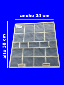Filtro Plast para Split Ancho 34 cm x 38 cm