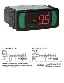 Control Digital de Temp TC900E Power - Combistato - 2 Sonda - 3 Rele