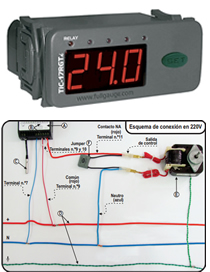 Control Digital de Temp TIC18 Ri - 1 Sonda - 3 Rele - Alarma